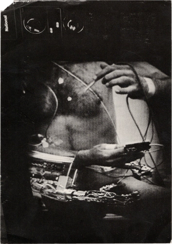 Archive of eighteen self-published post-cards of performances, including eight signed by the artist, two exhibition flyers, and program, 1976-1984