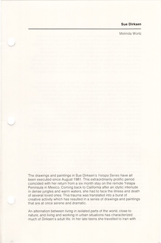 Mount St. Mary's College Fine Arts Gallery Exhibitions 81/82