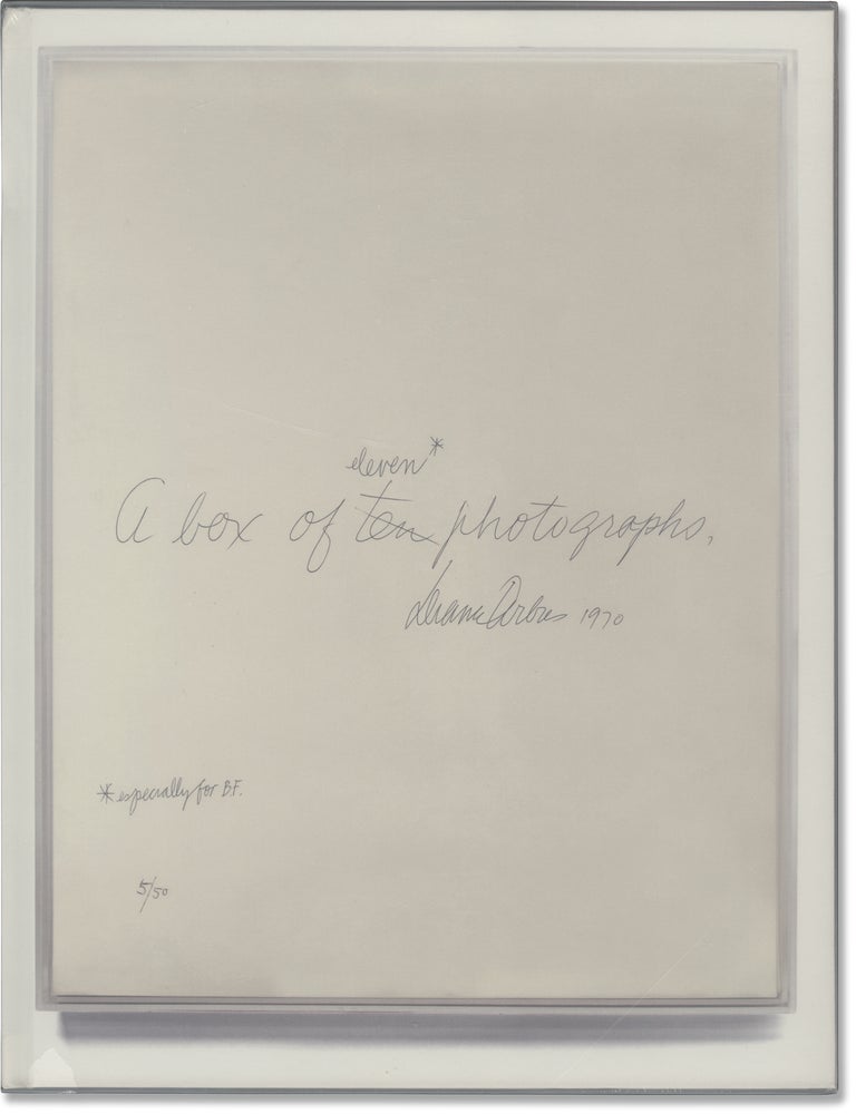 Book #172311] A Box of Ten Photographs (First Edition). Diane Arbus, John P. Jacob