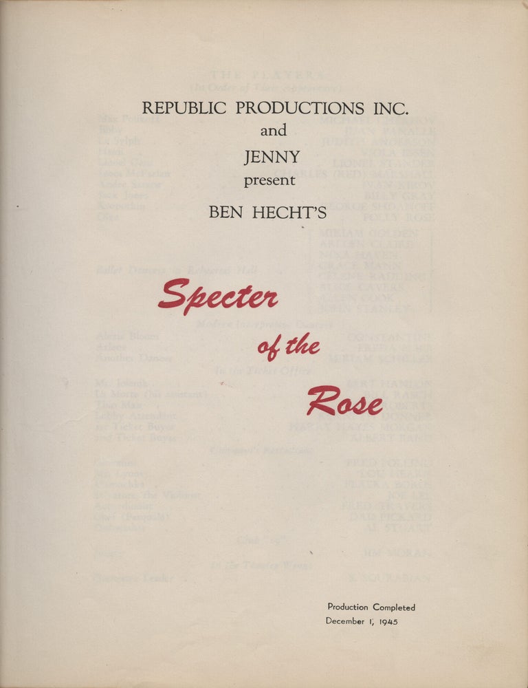 Specter [Spectre] of the Rose