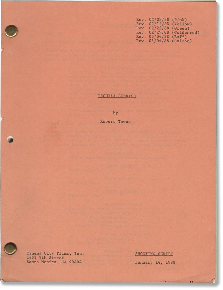 Tequila Sunrise (Original screenplay for the 1988 neo-noir film