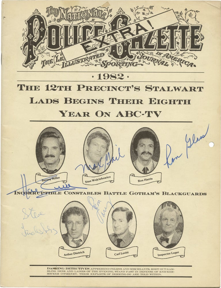 Original promotional calendar for Barney Miller, signed by five main cast members including Hal...