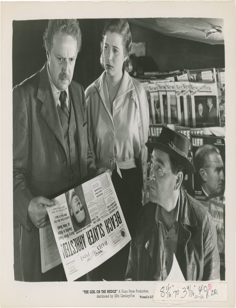 The Girl on the Bridge (Two original photographs from the 1951 film noir