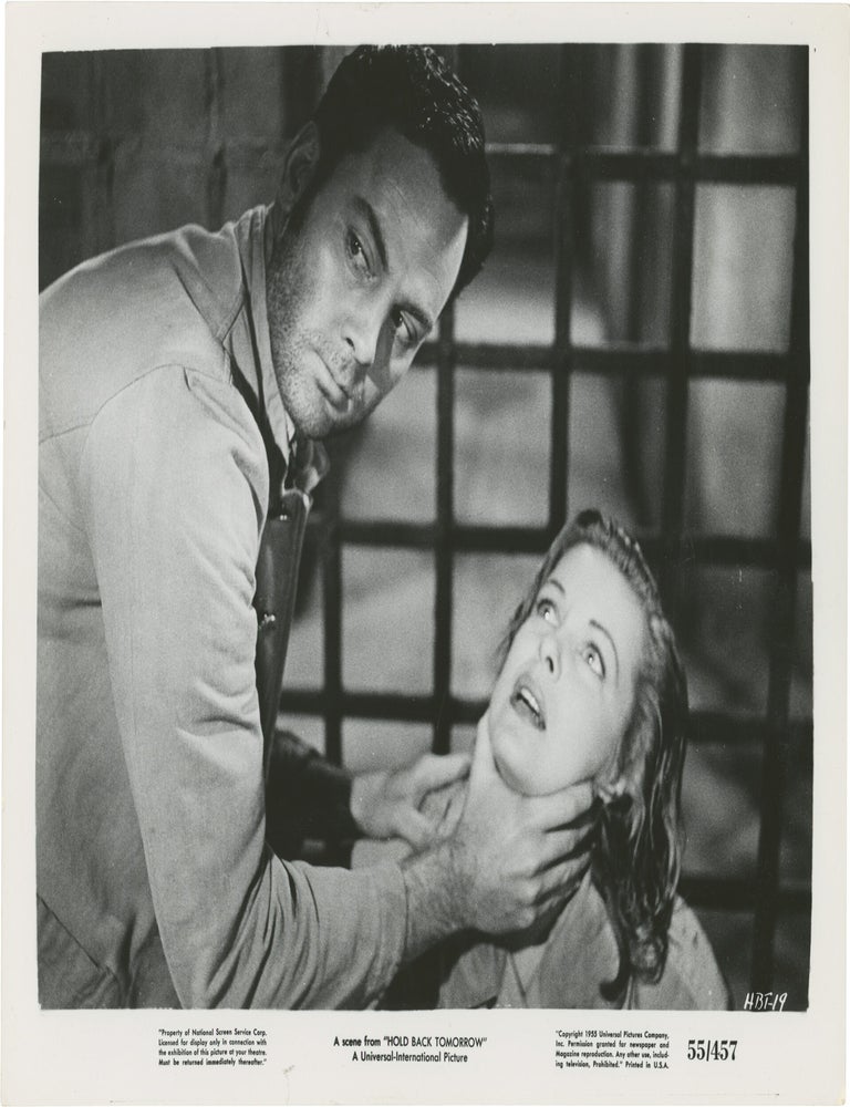 Hold Back Tomorrow (Two original photographs from the 1955 film noir