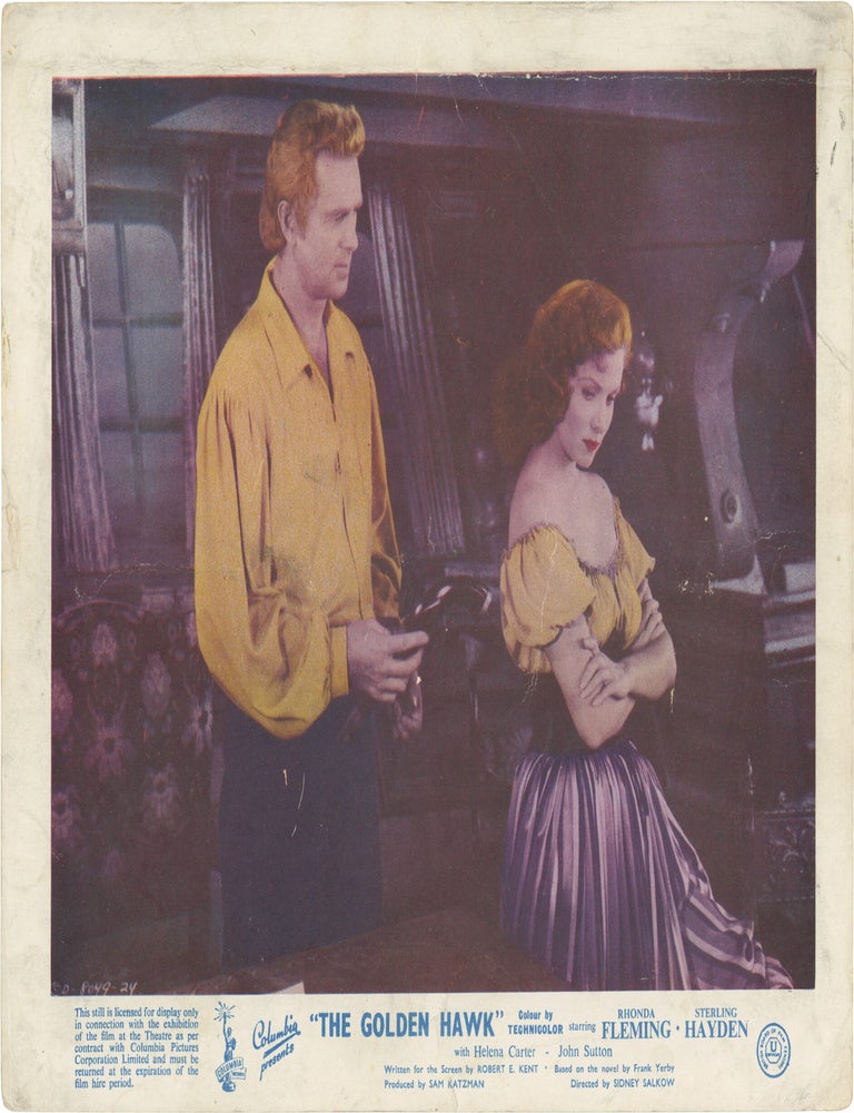 Book #172558] The Golden Hawk (Original British front-of-house card from the 1952 film). Sterling...