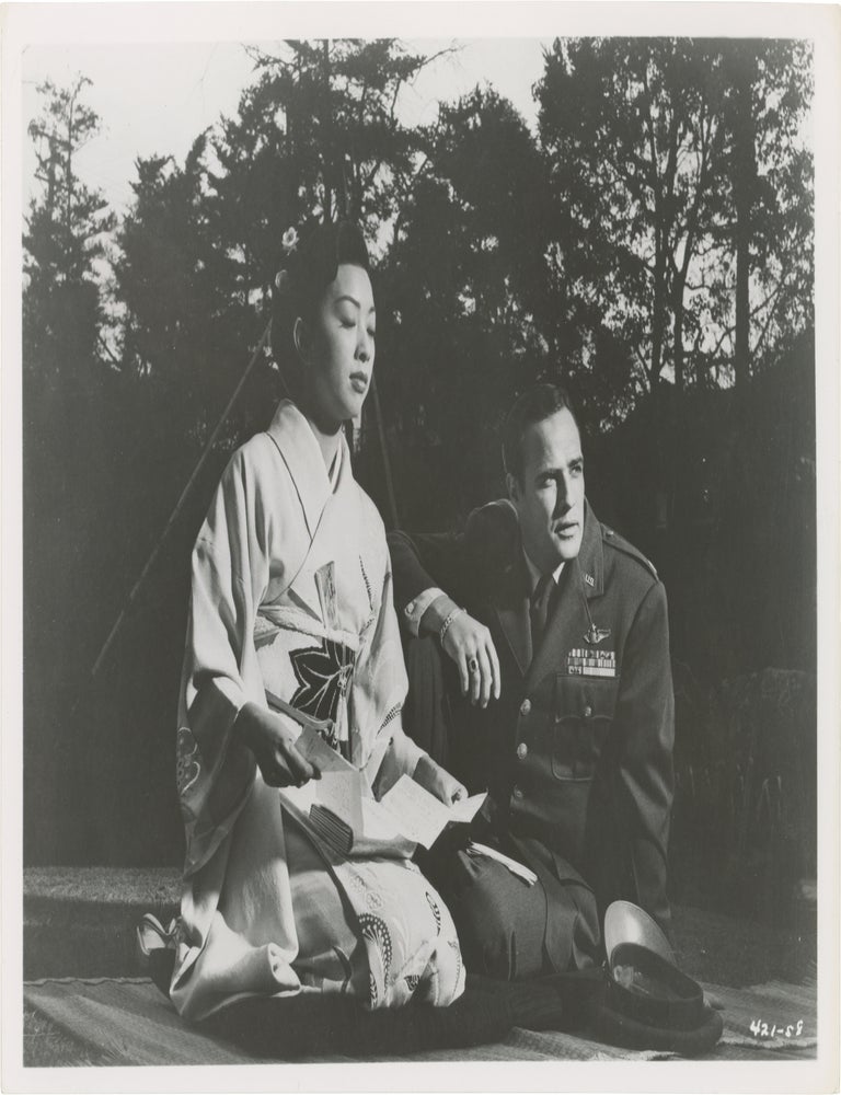 Book #172569] Sayonara (Two original photographs from the 1957 film). James Garner Marlon Brando,...