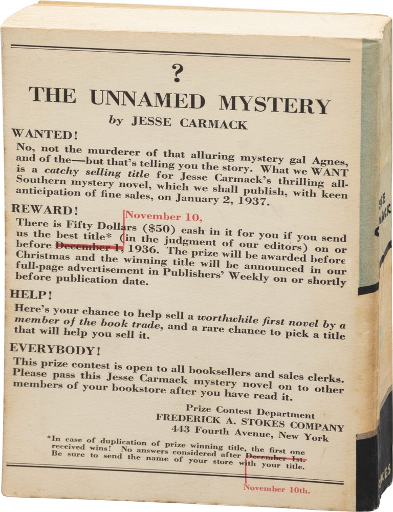 Mystery Novel [The Unnamed Mystery]
