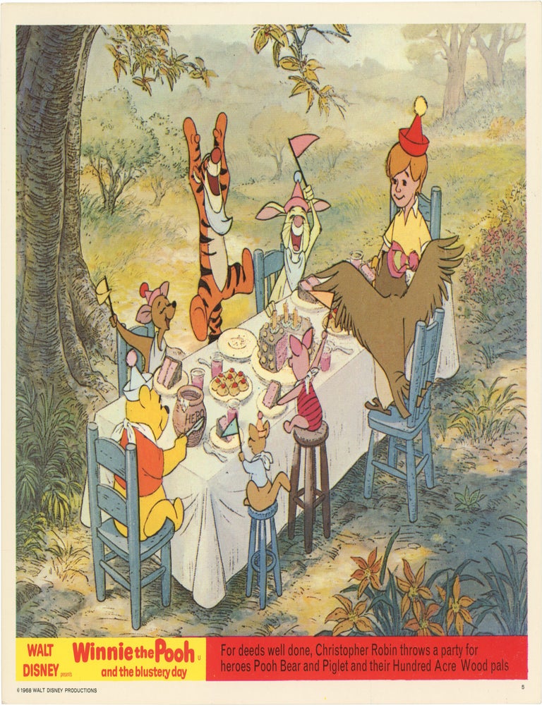 Winnie the Pooh and the Blustery Day (Eight original British front-of-house cards from the 1968...