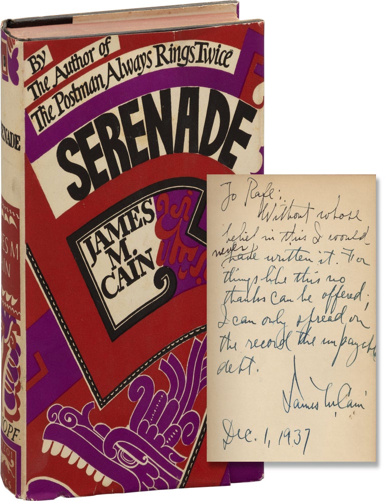 Serenade (First Edition, inscribed by the author in the year of publication