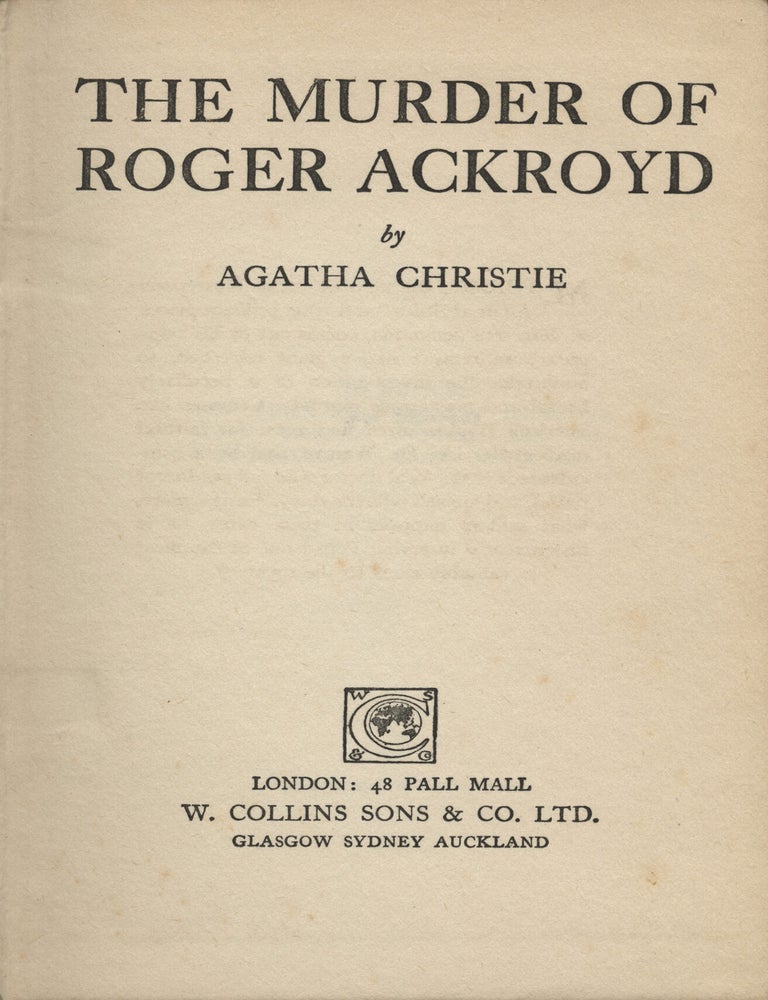 The Murder of Roger Ackroyd