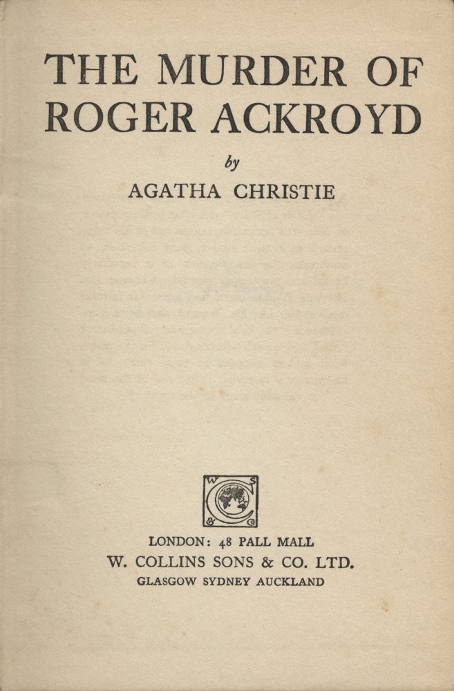 The Murder of Roger Ackroyd