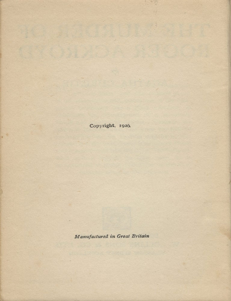 The Murder of Roger Ackroyd