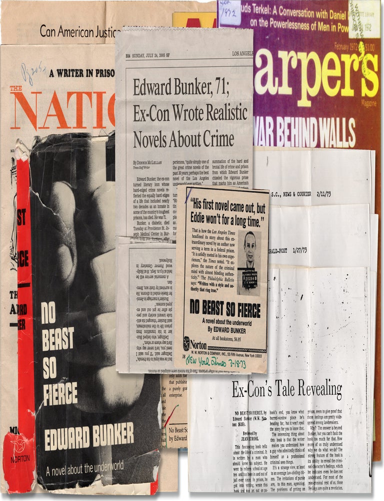 Archive of original correspondence, vernacular photographs, and ephemera from and regarding Edward Bunker, while imprisoned during the writing and publication of his first novel "No Beast So Fierce," and the development the novel's film adaptation, the landmark 1978 New Hollywood film "Straight Time," circa 1970-1977