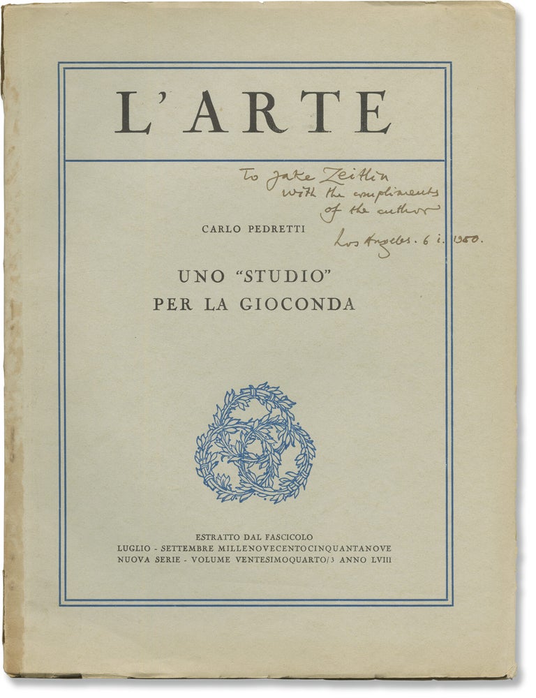 L'Arte: Uno "Studio" per La Gioconda [A Study for the Mona Lisa] (Inscribed by the...