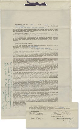 Book #59083] Original Book Contract for "Our Government," signed by James M. Cain and Alfred A....