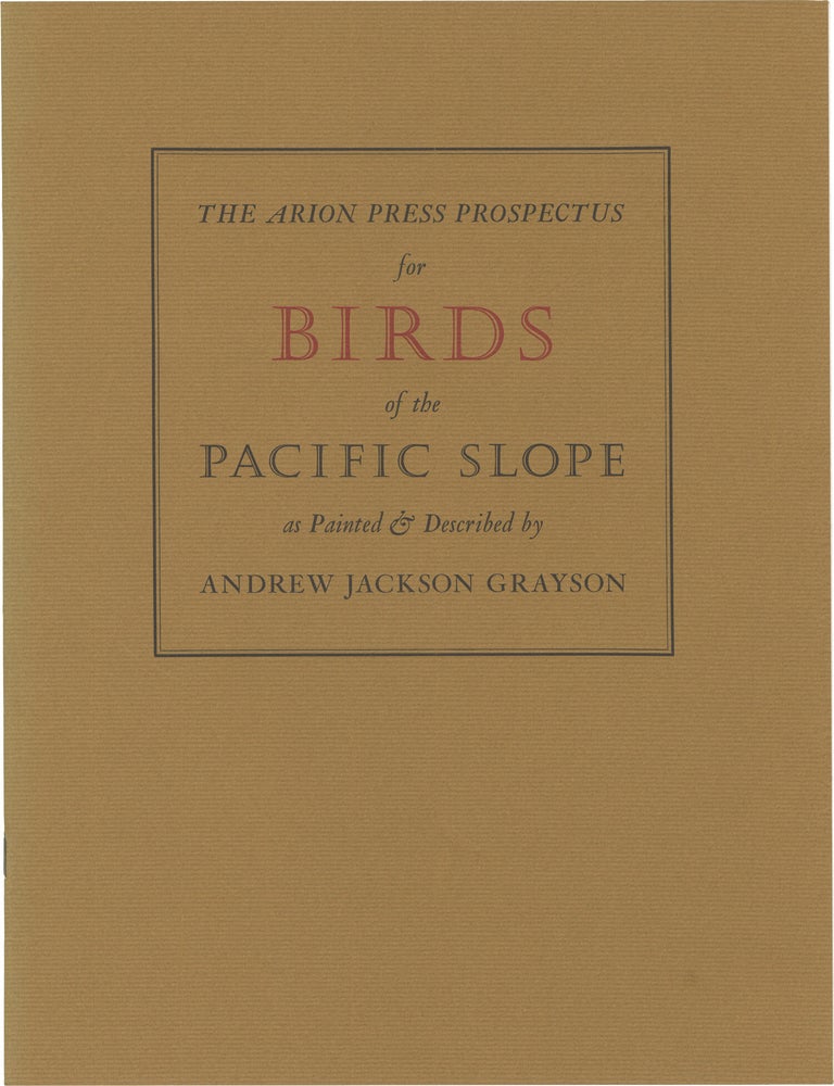 Birds of the Pacific Slope